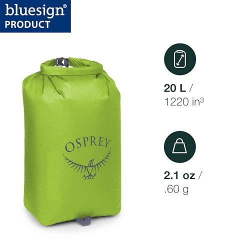 Osprey Bolsas secas y Bolsas de compresión ultraligeras - Accesorios para Exteriores - Paquetes pequeños y ultraligeros - Organización Ligera - Protección Impermeable, Black, Bolsa Seca, 20 L - imagen 2