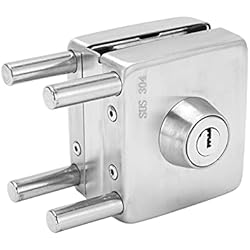 Cerradura de puerta de cristal, cerradura de puerta corredera de acero inoxidable para trabajador para puerta corredera de cristal