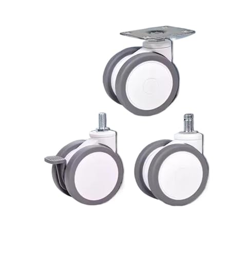 5PCS casters 4 inches Silent casters Universal Wheel Screws with Brake Wheel(Slab-Universal)