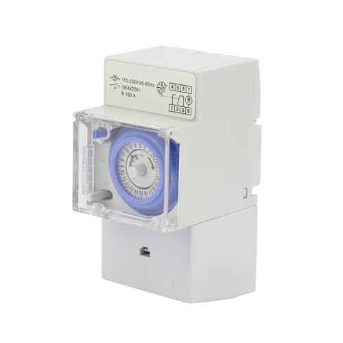 Reloj Programador Piscina 110-230V 24 Horas Temporizador Analógico Manual/Controlador Automático Interruptor de Tiempo Reloj Modulaire
