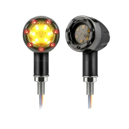Clignotants LED moto ambre rouge feux direction avertissement universel