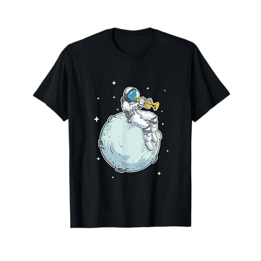 Astronauta Tocando Trompeta Música Amante De La Trompeta Camiseta