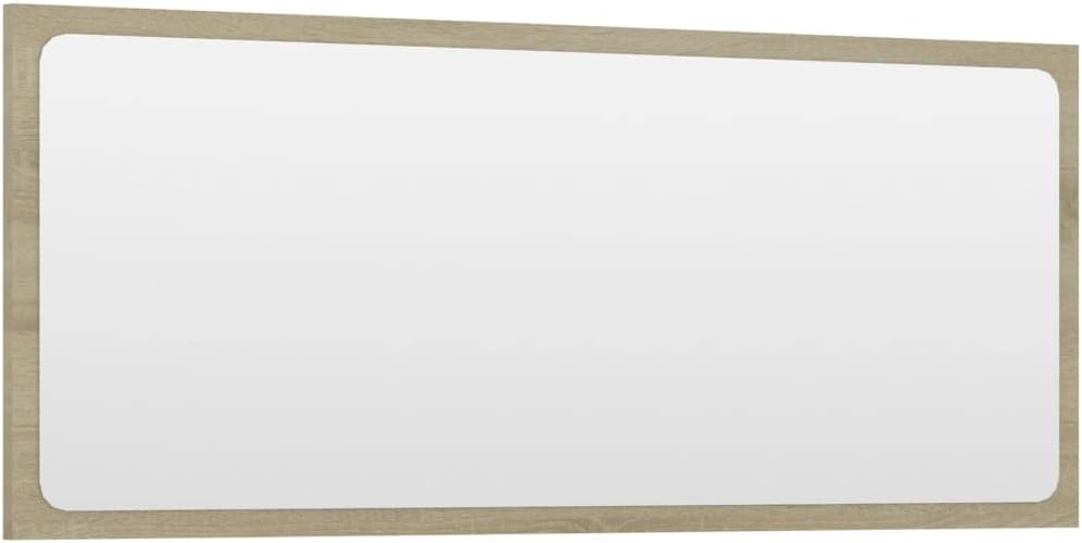 Modern Bathroom Vanity Mirror Sonoma Oak 35.4" Wall-Mounted Engineered Wood Cabinet with Acrylic for Small Spaces Corner Bathroom Sink Storage