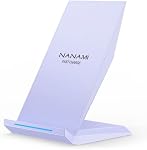 NANAMI Wireless Charger - 15W Max Fast Wireless Charging Stand Compatible with Apple iPhone 17 16 15 Pro Max 14 13 12 Mini XS 8 Plus, Charger Station for Samsung Galaxy S26 S25 S24 S23 S22 S21 S20 S10