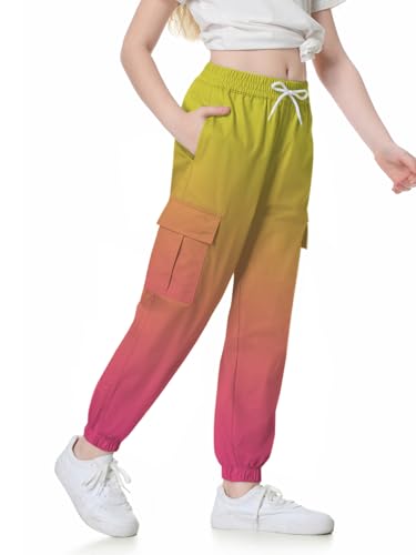 Image of SANGTREE Girls & Womens Printing Cargo Jogger Pants,6 Years - Women 2XL