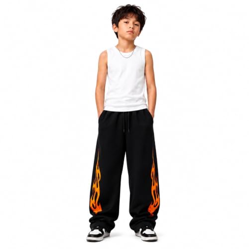Image of Boys Baggy Cargo Pants | Cotton Blend Loose Fit Joggers | Elastic Waist Casual Trousers | Trendy Boys Streetwear