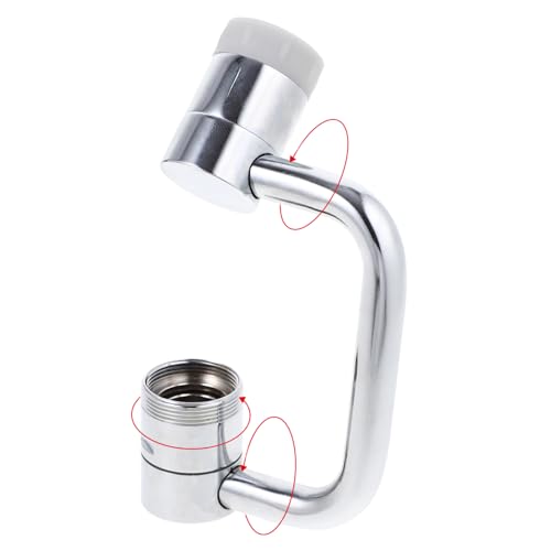 Extensor de grifo ajustable y giratorio de acero inoxidable para lavabo y cocina 7