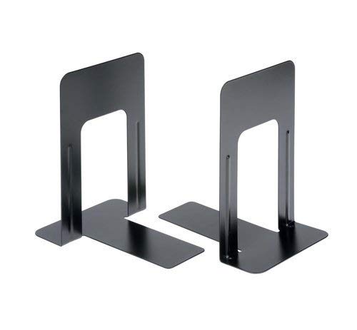 5 Star Book Ends Metal Heavy-duty 180mm Black , Pack 2