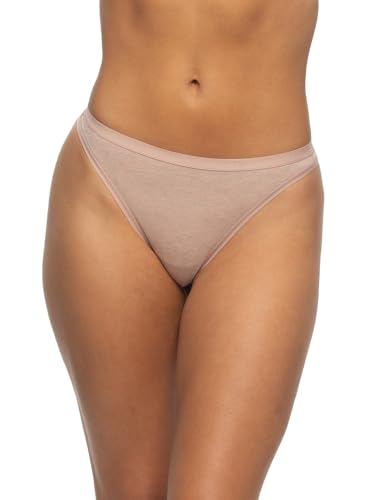 Image of Felina Women's Organic Cotton Thong Underwear, 6-Pack