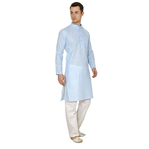 Kurta pyjama de lino y algodón Royal Kurta confección artesanal firozi 4