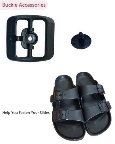 Image of Lopau Replacement Buckle for Arizona Essentials Slide-On Sandal, Double Strap Clasp Repair for EVA Open-Back Clog Men and Women