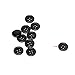 RERIVER Button Hole Elastic Spool 3/4-Inch Wide Knit Stretch Band and 10pcs Resin Buttons,Black