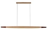 jinwell lampada a sospensione design moderno lampada a sospensione a led in legno lampada a sospensione dimmerabile altezza regolabile sala da pranzo camera da letto illuminazione decorativa 130cm