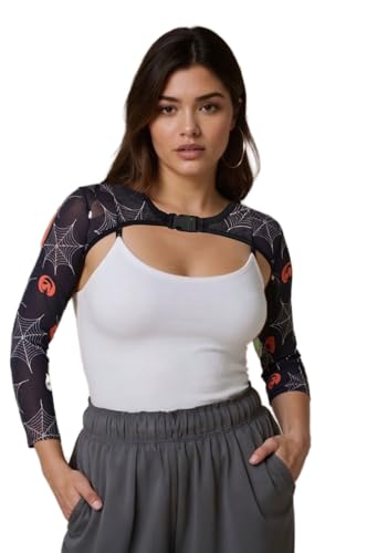Image of Ypser See Through Glitter Mesh Crop Top Sheer Open Front Shrug Fishnet Cover Ups