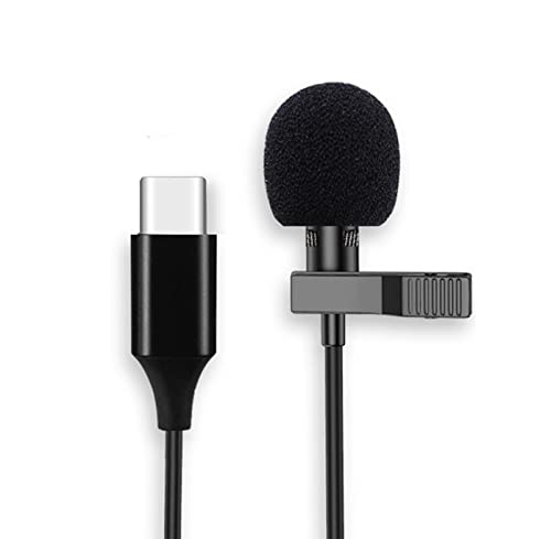 LondonExpress Lavalier Lapel Microphone Mini Stereo Clip on Mic Condenser USB Type C For Samsung S21 S20 S10 Google Pixel 2 3 3a 4 4a 5 6 Huawei Sony