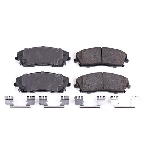 Image of PowerStop Front Brake Pads for Chrysler 300 2005-23 |Dodge Challenger 2009-23 |Charger 2006-23 |Magnum 2005-08 - Z17 Ceramic Brake Pads with Installation Hardware, 17-1056