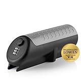 BeeMyBox Beesafe Fahrradbox abschließbar | Integriertes Zahlenschloss, Gepolsterter Innenraum | Sekundenschnelle Montage [26cm, grau]