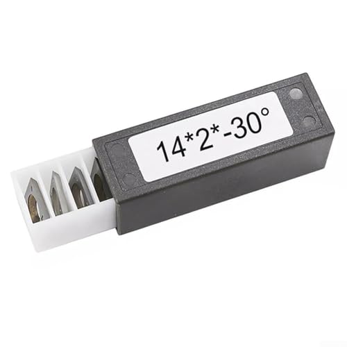 Lot de 10 lames de rechange carrées droites en carbure compatibles avec bois, MDF, HDF, contreplaqué et panneaux de particules de 14 mm