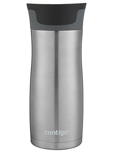 Image of Contigo AUTOSEAL West Loop Vacuum-Insulated Stainless Steel Travel Mugs with Easy-Clean Lid, 16oz., Grapevine & Stainless Steel, 2 Pack