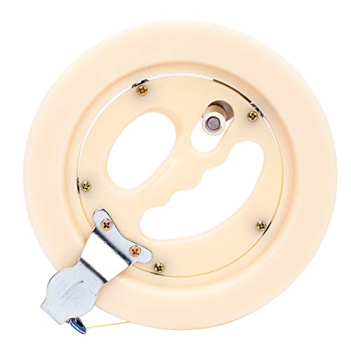 JEKOSEN 7" Kite String Reel Winder with 275 m line Grip Wheel Flying Tools with Lock for Outdoor Kites(White)