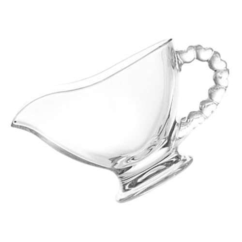 Ciieeo Glass Sauce Boat Ladle Mini Pitcher for Condiments Sauce Cup Milk Jug Versatile Serving Tool