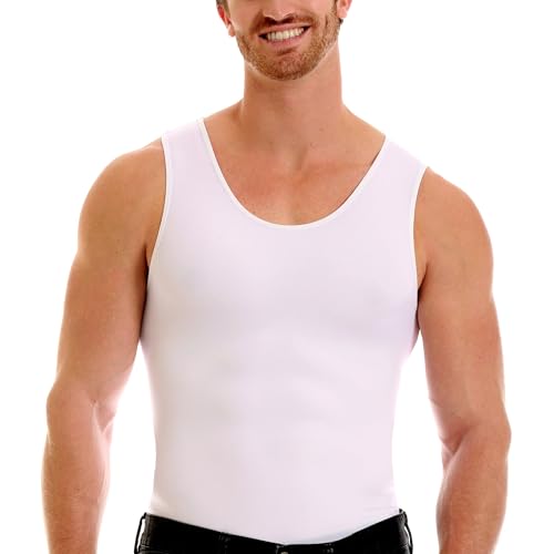 Insta Slim -Made in USA- Compression Tank-Top Shapewear for Men. Tummy Control Slimming Body-Shaper for Belly & Back Support