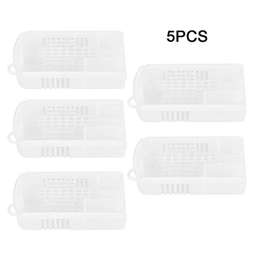 TOPINCN Queen Bee Catcher Transparent Plastic Queen Bee Cage Clips Beekeeping Tool Equipment Beekeeper Accessories 5 Pcs
