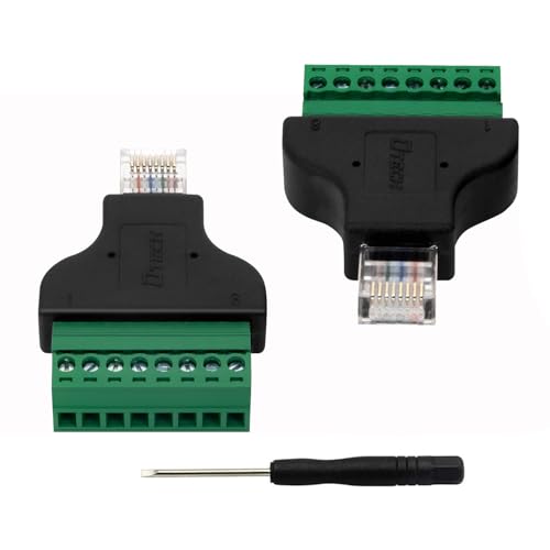 Adaptateur RJ45 mâle vers bornier à vis DTECH pour réparer un câble réseau Cat6