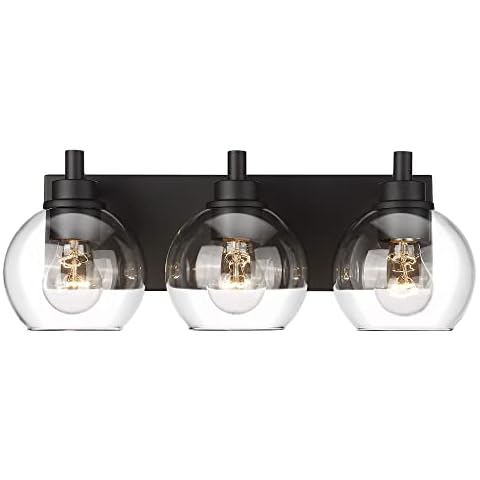 METWET 3-Light Matte Black Vanity Light Cover