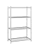 Tennsco Corporation E-481875-4-PGY Logic Systems Wire Shelving Unit, 48" Width x 18" Depth x 75" Height, 4 Shelves, Pearl Grey