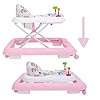 Olmitos - Andador bebe con Bandeja de Actividades – Primeros pasos Estimulación Sensorial y Desarrollo Motriz - centro de actividades plegable y regulable – Seguro con Sistema Stopper (Pink Stars) #1