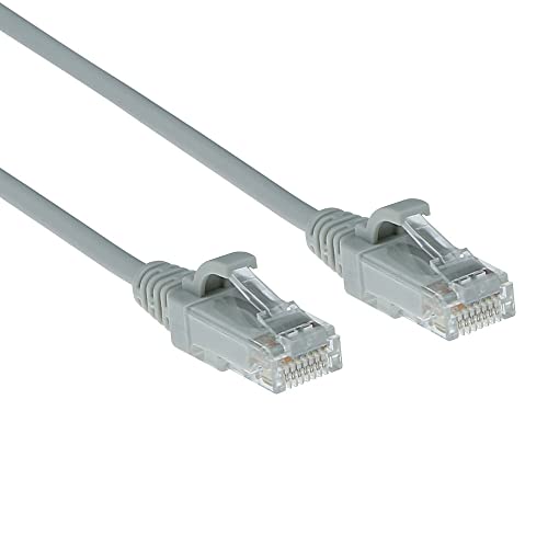 ACT Cat6 Network Cable, U/UTP LSZH LAN Cable, Thin 3.8 mm Slimline, Flexible Snagless Ethernet Cable with RJ45 Connector