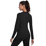 Runhit Thermal Shirts for Women Long Sleeve Compression Tops Fleece Lined Athletic Workout Soft Base Layer Cold Weather - Image 2
