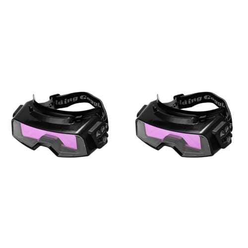 dissot - 2 tapas de soldadura de máscara de gafas de soldadura de oscurecimiento automático para TIG MIG Professional Weld Glasses Goggles Welding Equipment