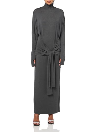 Norma Kamali Women's Four Sleeve All in One Turtleneck Side Slit Gown