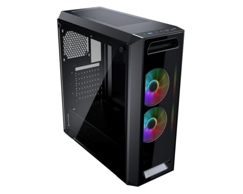 Gabinete Cougar MX350 RGB Mid Tower para PC Gaming con panel frontal y lateral de vidrio templado, compatible con Mini ITX, Micro ATX y ATX, ventiladores ARGB 120mm preinstalados, gestión de cables - Negro miniatura 6