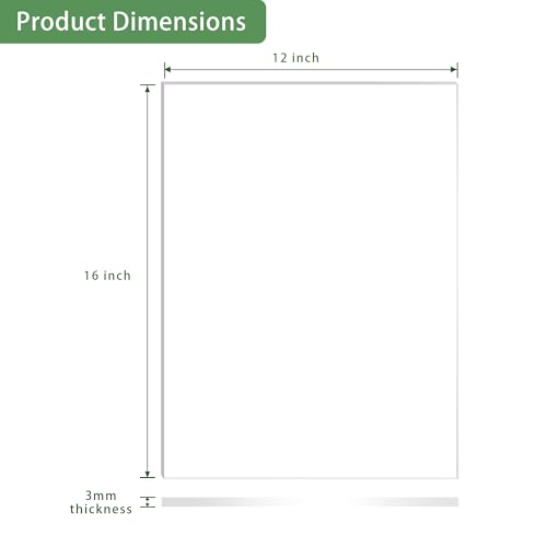 Image of Lesnlok 12 x 16 Frosted Acrylic Sheet 1 /8 inch Thick 3mm 2 Piece Bouble Sided Frosted Plexiglass Sheet,Transmittance 86%, for Decoration (2, Frosted Transparent, 12 x 16 x 1 /8)