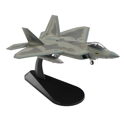 Eairsoky 1:100 Scale F-22 Raptor Metal Fighter Jet Model Military Die-cast Aircraft Models for Collection or Gift Interchangeable