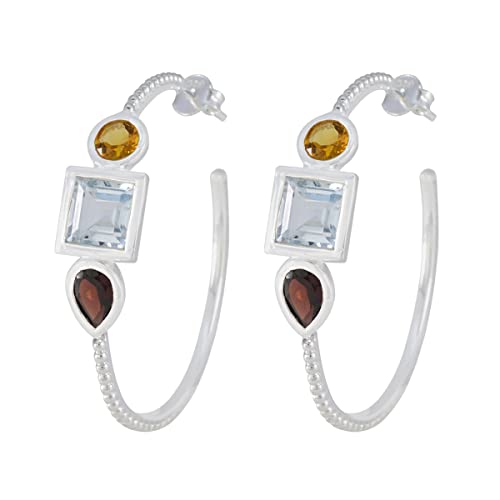 Multi boucle d'oreille en argent sterling 925 RIYO : finis les perçages multiples