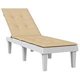 QJBSAVVA Liegestuhlauflage Melange Beige 180 x 50 x 4 cm UV-Feste Polyester-Schicht & Schaumstoffkern für Balkon Garten Lounge Modernes Design & Robustes Material für Outdoor-Sitzmöbel