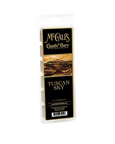 Image of McCall's Candles | Tuscan Sky | Scented Wax Melt | Amber, Musk, Citrus & Earthy Twilight | 6-Piece Break-Apart Bar | 12-24 Hours Per Wedge | Poured in the USA | 5.5 oz