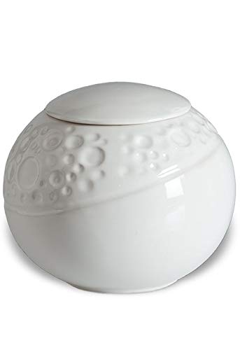 Urne funéraire en porcelaine Lune brillant pour une décoration sobre