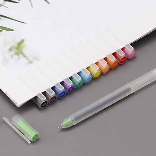 Bolígrafos de gel 0.38 mm coloridos, pack de 12 miniatura 3