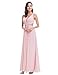 Ever-Pretty Womens One Shoulder Beaded Prom Dress 8 US Peach