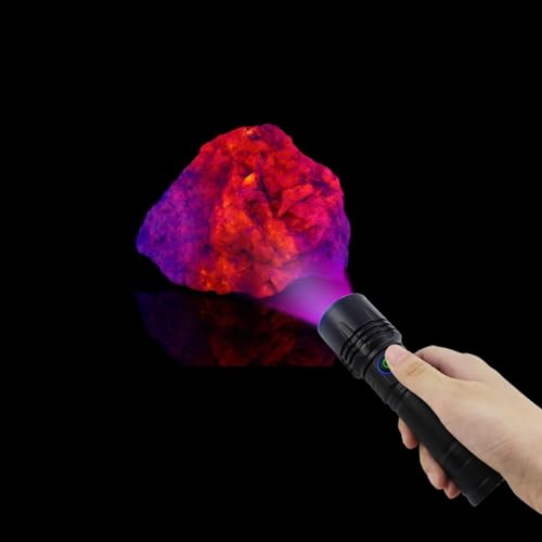 Ausbond 254nm UV Light for Minerals Flashlight Shortwave Black Light Rechargeable UV Flashlights 255nm for Hunting Rocks Minerals