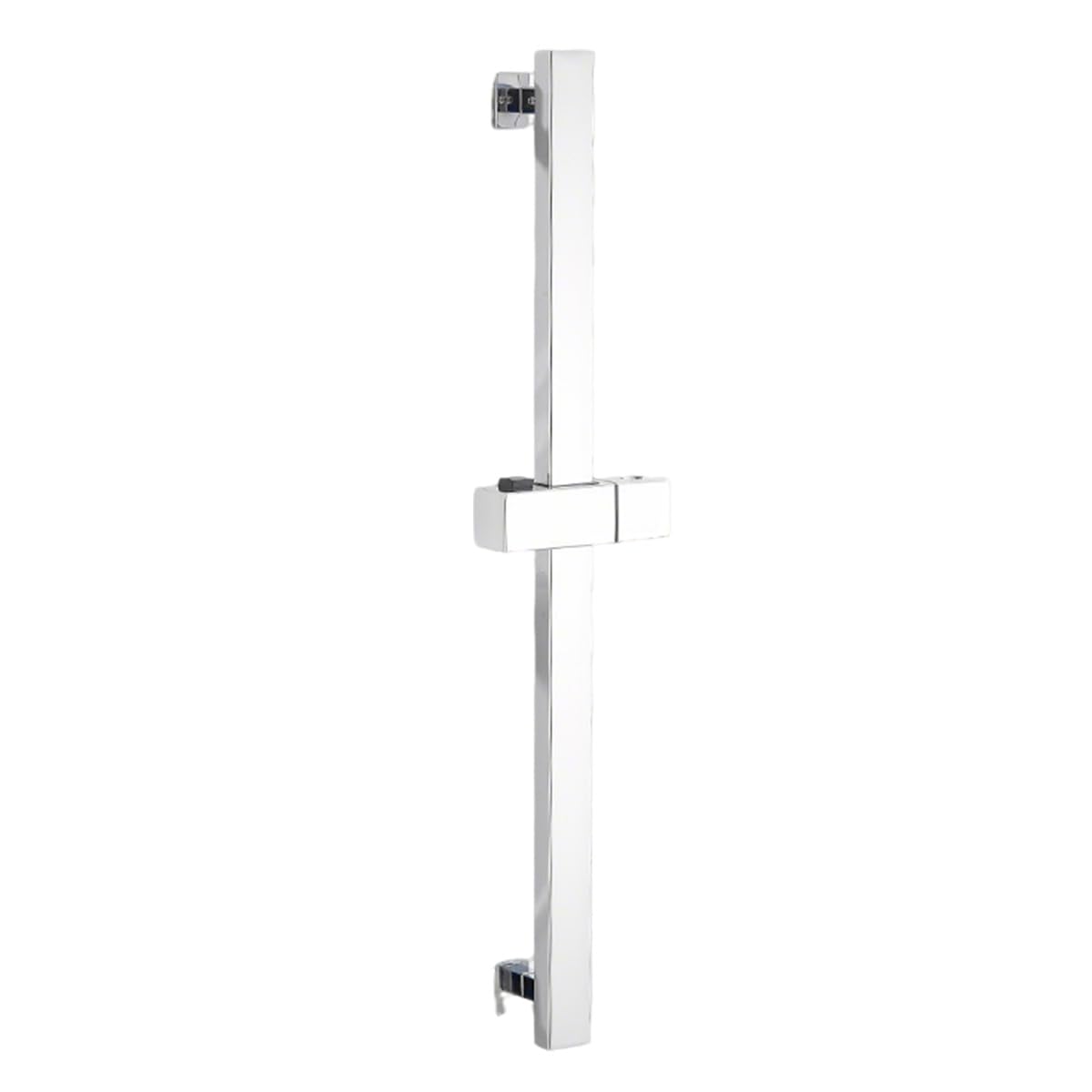Asta Saliscendi per Doccia Quadrata 60 cm, Montaggio a Parete con Angolo e Altezza Regolabili, Rotazione a 360°, Supporto per Soffione in Acciaio Inox SUS304 Antiruggine (Argento)