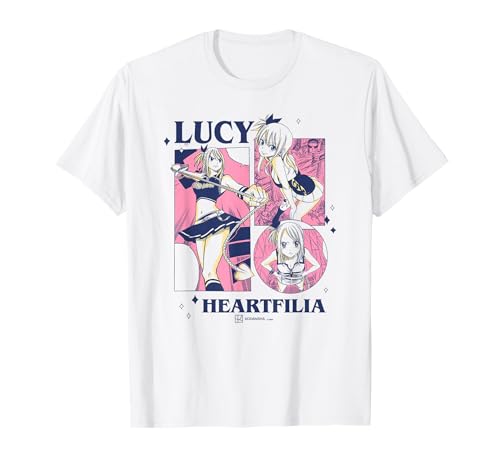Fairy Tail Lucy Heartfilia Multi Pose Distressed Showcase T-Shirt