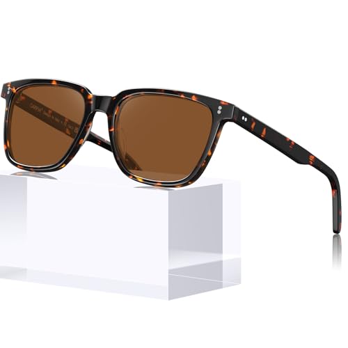CARFIA CA5354 Polarized Sunglasses — Tortoise Acetate, Small/Medium