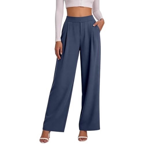 Pantalon confortable femme jambe droite fluide pour bureau et loisirs