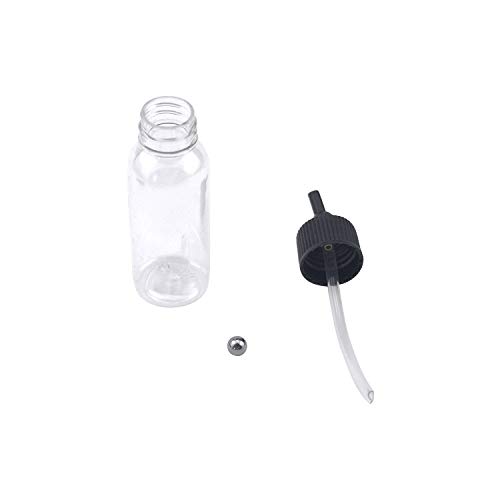 Tulead Plastic Jar Bottles Airbrush Paint Bottles 30ML Dual-Action Siphon Suction Feed Airbrush Accessories Pack of 10